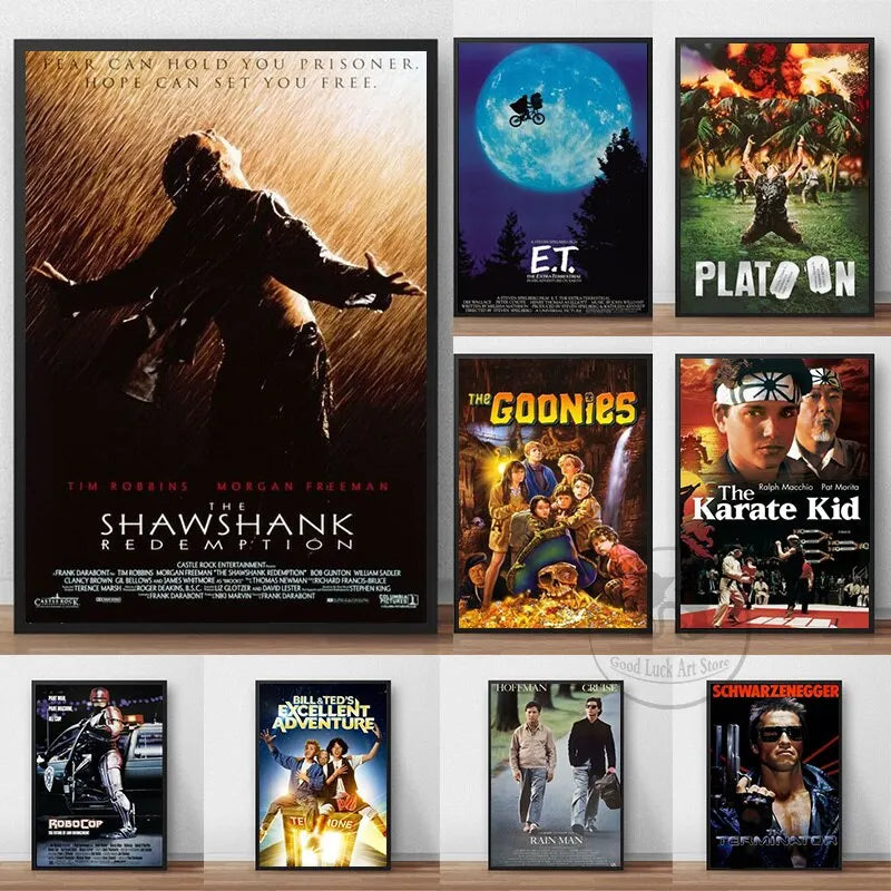 80s Classic Movie Posters Canvas Print - HD Wall Art for Bar & Living Room Decor 80s Classic Movie Posters Canvas Print - HD Wall Art for Bar & Living Room Decor